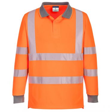 Click Here To Enlarge This Photo Of Eco Hi-Vis L/S Polo (6 pack) Yellow