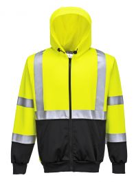 Hi-Vis Two Tone Zipped Hoodie (B315)