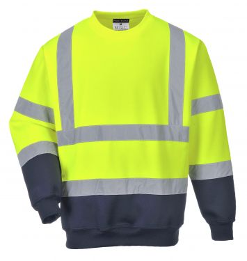Click Here To Enlarge This Photo Of Hi-Vis Two Tone Sweatshirt (B306)