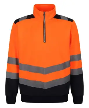 Click Here To Enlarge This Photo Of Regatta Pro Hi-vis &frac14;-zip Sweatshirt &lpar;TRF670&rpar;