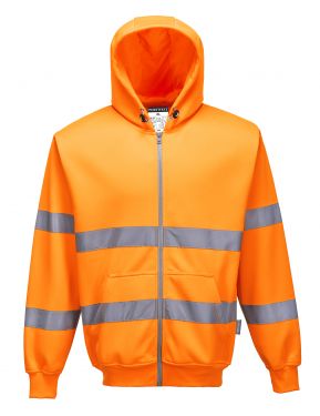 Click Here To Enlarge This Photo Of Hi-Viz Zip Front Hoodie (B305)
