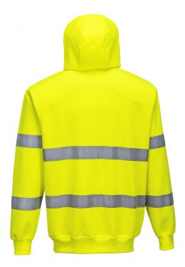 Click Here To Enlarge This Photo Of Hi-Viz Zip Front Hoodie (B305)
