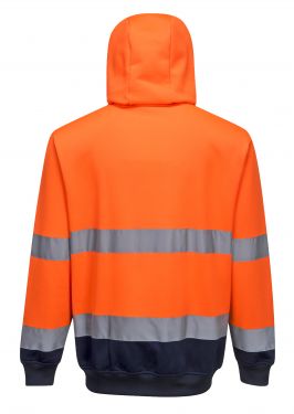 Click Here To Enlarge This Photo Of Two Tone Zip Front Hoodie (B317)