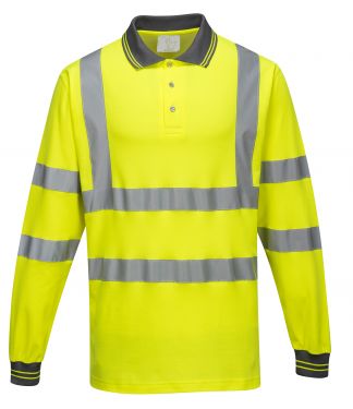Click Here To Enlarge This Photo Of Long Sleeved Cotton Comfort Polo (S271)