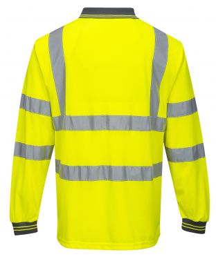 Click Here To Enlarge This Photo Of Hi-Vis Long Sleeved Polo (S277)