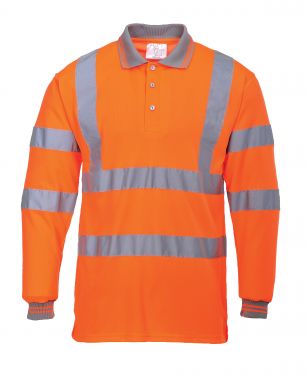 Click Here To Enlarge This Photo Of Hi-Vis Long Sleeved Polo (S277)