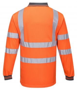 Click Here To Enlarge This Photo Of Hi-Vis Long Sleeved Polo (S277)