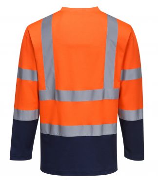 Click Here To Enlarge This Photo Of Two-Tone Long Sleeved Cotton Comfort Polo (S280)