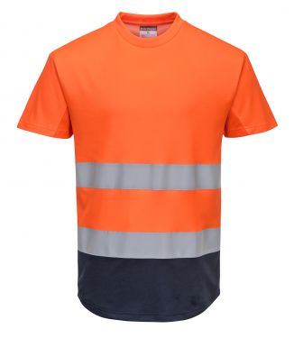 Click Here To Enlarge This Photo Of Two-Tone Mesh T-Shirt (C395)