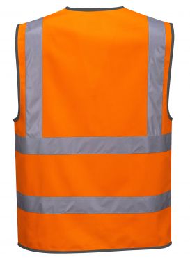 Click Here To Enlarge This Photo Of Hi-Vis Zipped Band & Brace Vest (C375)