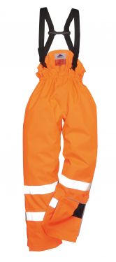 Click Here To Enlarge This Photo Of Bizflame Rain Lined Hi-Vis Antistatic FR Trousers (S781)