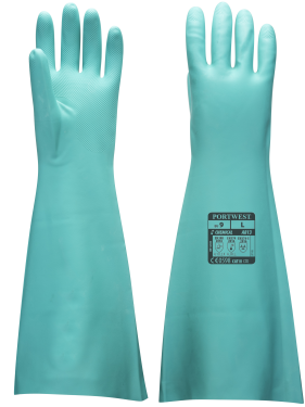 Click Here To Enlarge This Photo Of Extended Length Nitrile Gauntlet (A813)