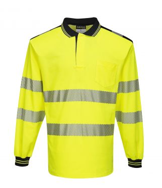 Click Here To Enlarge This Photo Of PW3 Hi-Vis Polo Shirt L/S (T184)