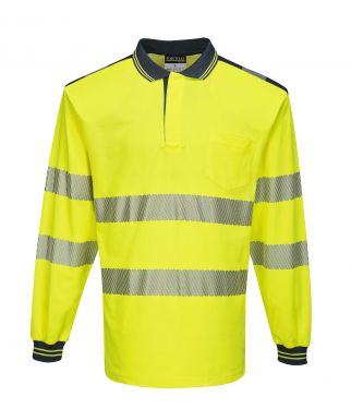Click Here To Enlarge This Photo Of PW3 Hi-Vis Polo Shirt L/S (T184)