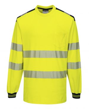 Click Here To Enlarge This Photo Of PW3 Hi-vis T-shirt L/S (T185)