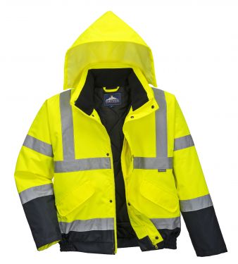 Click Here To Enlarge This Photo Of Hi-Vis Two Tone Bomber Jacket (S266)