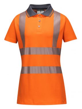Click Here To Enlarge This Photo Of Portwest Hi-Vis Ladies Pro Polo Shirt (LW72)