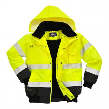 Click Here To Enlarge This Photo Of Hi-Vis Contrast Bomber Jacket (C465)