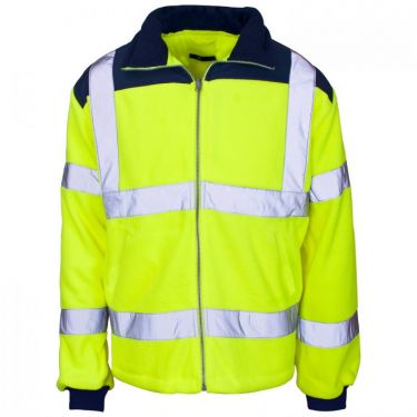 Click Here To Enlarge This Photo Of Supertouch Hi Vis Rain Patch Fleece Jacket