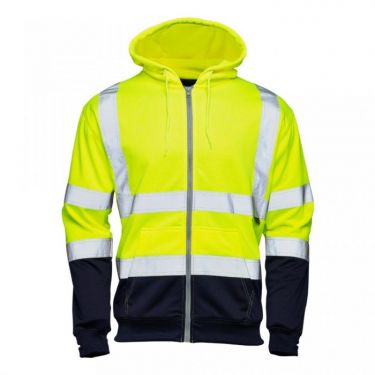 Click Here To Enlarge This Photo Of Supertouch Hi Vis 2 Tone Hooded Zipped Sweatshirt