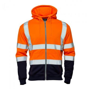 Click Here To Enlarge This Photo Of Supertouch Hi Vis 2 Tone Hooded Zipped Sweatshirt