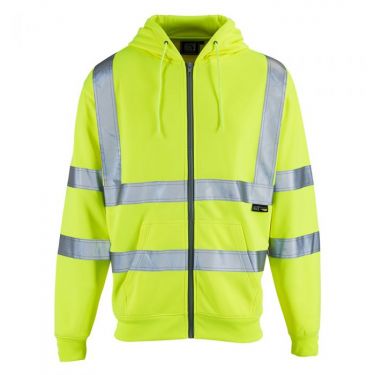 Click Here To Enlarge This Photo Of Supertouch Hi Vis Zipped Hooded Sweatshirt