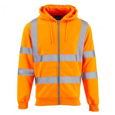 Click Here To Enlarge This Photo Of Supertouch Hi Vis Zipped Hooded Sweatshirt