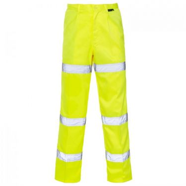 Click Here To Enlarge This Photo Of Supertouch Hi Vis 3 Band Polycotton Trousers