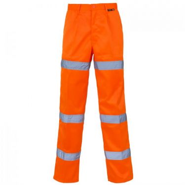 Click Here To Enlarge This Photo Of Supertouch Hi Vis 3 Band Polycotton Trousers