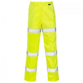 Supertouch Hi Vis 3 Band Polycotton Trousers