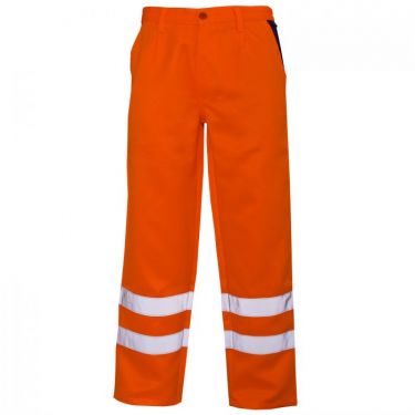 Click Here To Enlarge This Photo Of Supertouch Hi Vis Polycotton Trousers