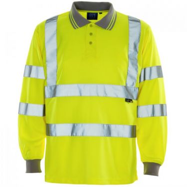 Click Here To Enlarge This Photo Of Supertouch Hi Vis Long Sleeve Bird Eye Polo Shirt