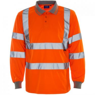 Click Here To Enlarge This Photo Of Supertouch Hi Vis Long Sleeve Bird Eye Polo Shirt