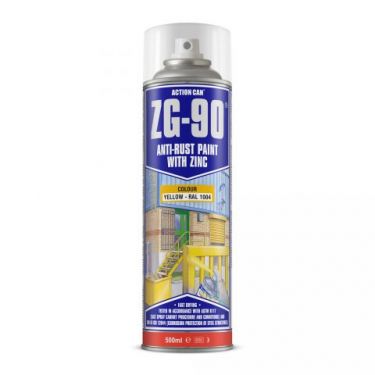 Click Here To Enlarge This Photo Of ZG90 Rapid Dry Galvanise Silver & Colours Satin Finish Yellow (Box Of 15)