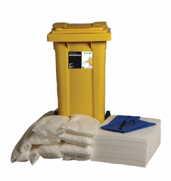 120L OIL ONLY SPILL RESPONSE KIT 2 WHEEL PE BIN (H1220120)