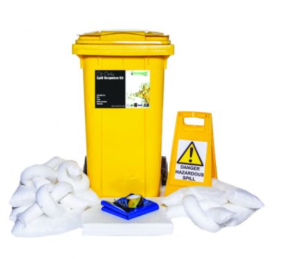 Click Here To Enlarge This Photo Of 240L OIL ONLY SPILL RESPONSE KIT 2 WHEEL PE BIN (H1220240)