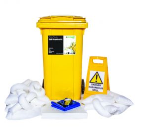 240L OIL ONLY SPILL RESPONSE KIT 2 WHEEL PE BIN (H1220240)
