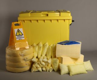 600L CHEMICAL SPILL RESPONSE KIT | 4 WHEEL PE BIN (C1230600)