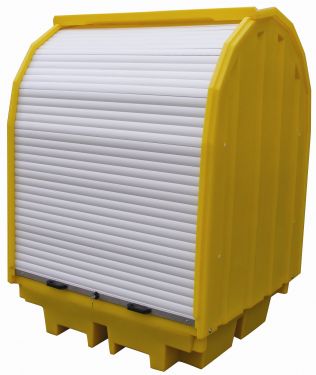 Click Here To Enlarge This Photo Of PE 4 DRUM ALL WEATHER SPILL PALLET (P3201514)