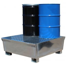 STEEL BUNDED 4 DRUM GALVANISED SPILL PALLET (F3100224)