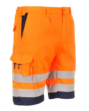 Click Here To Enlarge This Photo Of Hi-Vis Poly-Cotton Shorts (E043)